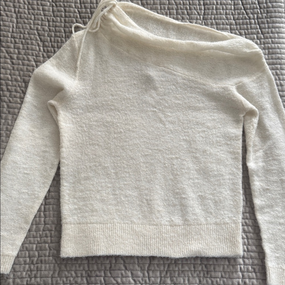 LOFT tie neck sweater